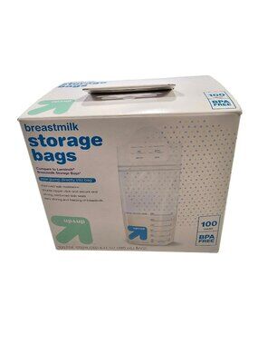 Up & Up 6oz Breastmilk Storage Bags 100 Count Pre-Sterilized w/ Double-Zipper